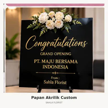 Papan Bunga Akrilik Jayapura Kota